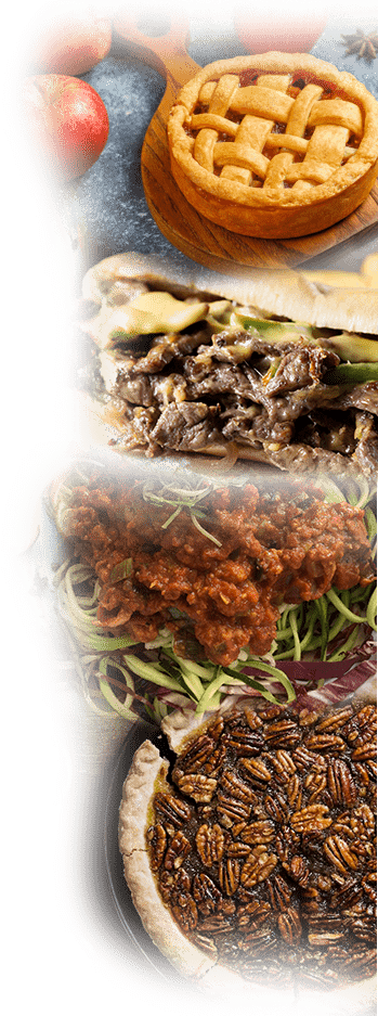 Gluten Free Apple Pie, Gyro Sandwiches, Zucchini Spaghetti with Meat Sauce, Gluten Free Pecan Pie